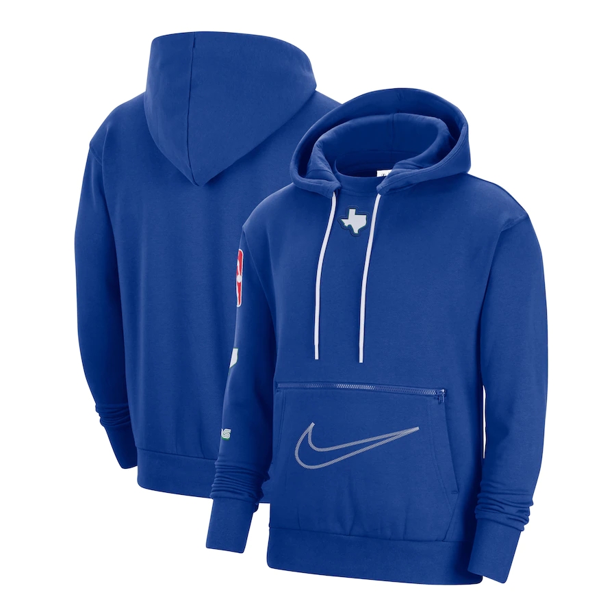 Men's Dallas Mavericks Royal 2022/23 City Edition Courtside Heavyweight Fleece Pullover Hoodie